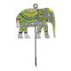 Handpainted Elephant Design Iron Wall Hook with Traditional Indian Art